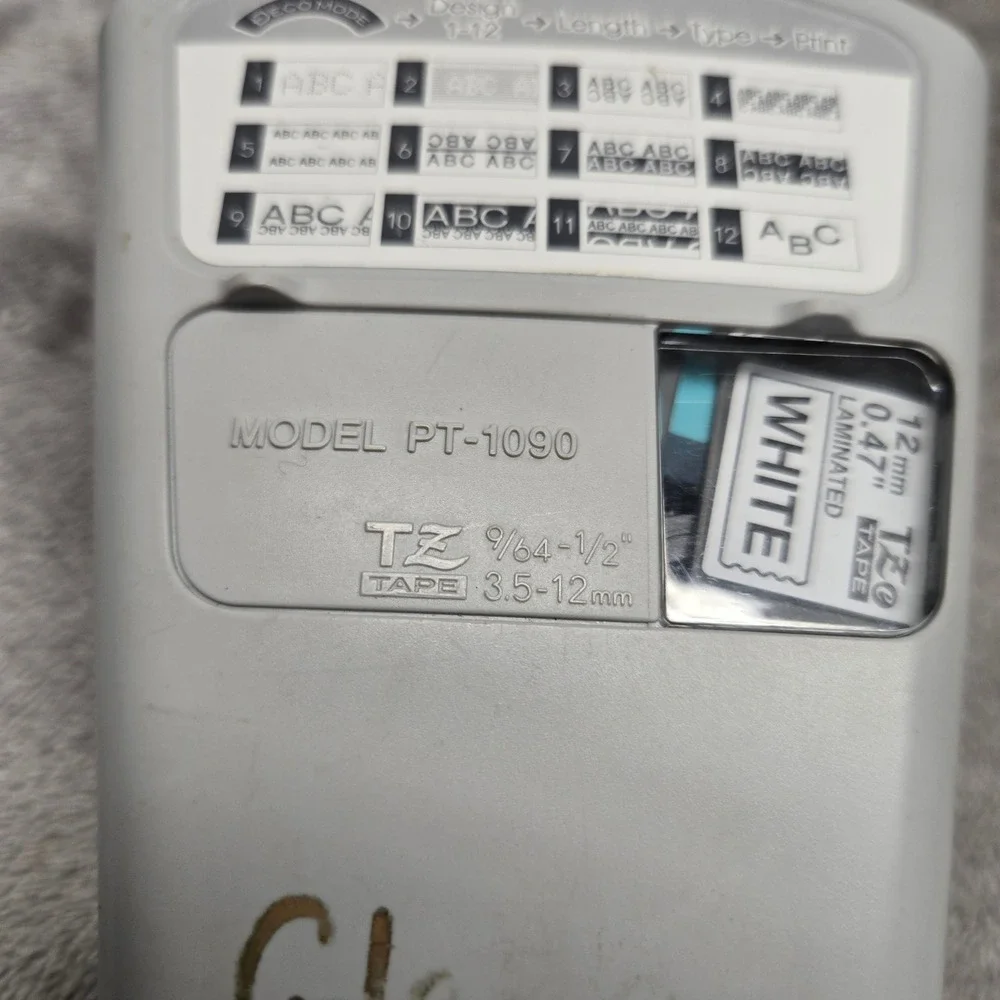 Brother P-Touch PT-1090 Handheld Label Maker Purple White Deco Mode PT1090 Works
